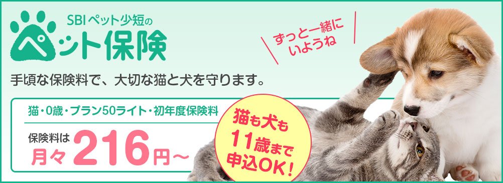 SBIペット少短のペット保険
