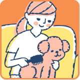 女性と犬